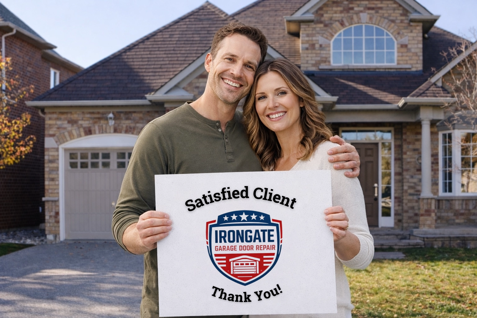 Happy-Client-After-Garage-Door-Service-IronGate